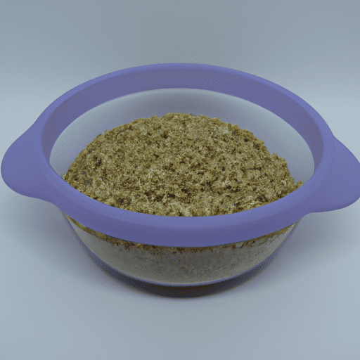 Comida para gatos siameses em tigela