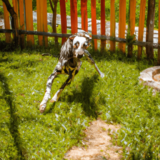Cachorro dálmata se exercitando ao ar livre