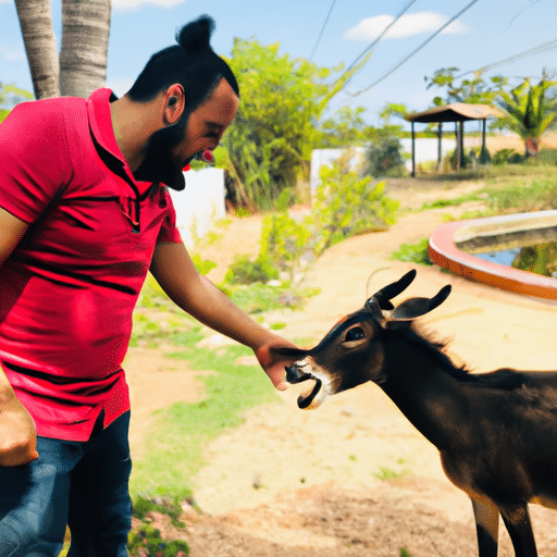 Funcionário do hotelzinho brincando com animais