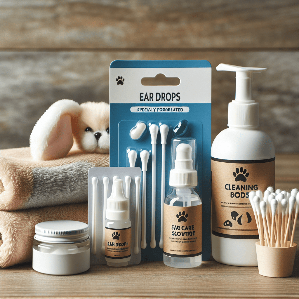Produtos de limpeza e cuidado para orelhas caninas